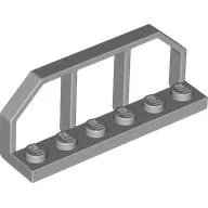 Plate Special 1 x 6 with Train Wagon End Fence / Light Bluish Gray