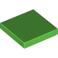 Tile 2 x 2 with Groove / Bright Green