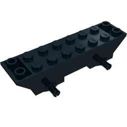 Vehicle Base 2 x 8 x 1 1/3, Inverted Slope Double / Black
