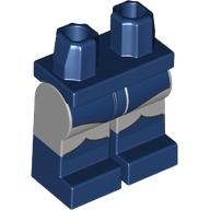 Lego Hips with Light Bluish Gray Legs and Dark Blue Boots Pattern with Dark Blue Leotard, Curved Boots print / Dark Blue