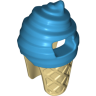 Lego Costume Ice Cream Suit with Tan Cone Pattern / Dark Azure