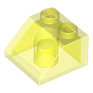 Lego Brick Sloped 45° 2 x 2 / Trans-Neon Green