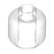 Minifig Head [Plain] [Blocked Open Stud] / Trans-Clear