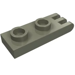 Hinge Plate 1 x 2 with 3 Fingers [Hollow Studs] / Dark Gray