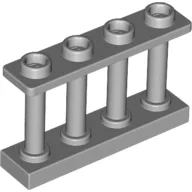 Fence Spindled 1 x 4 x 2 [4 Top Studs] / Light Bluish Gray