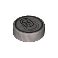 Tile Round 1 x 1 with Soda Can Tab, Ring Pull Print