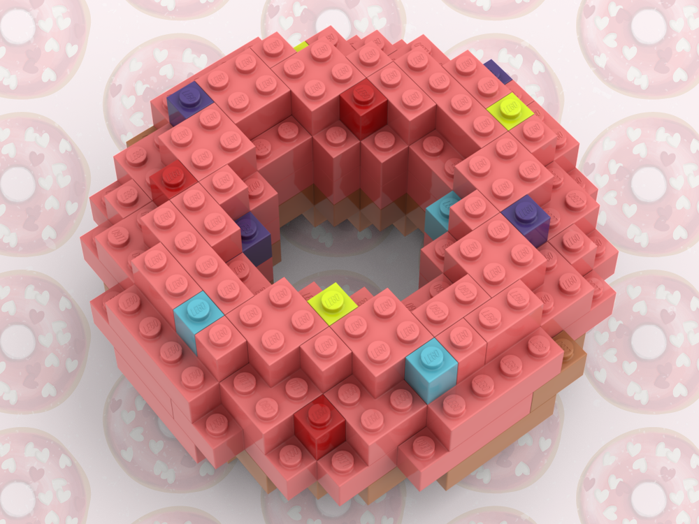 Lego Doughnut (donut) with Pink Icing