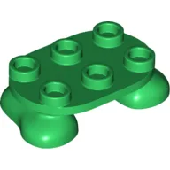 Feet, 2 x 3 x 2/3 with 6 Studs on Top / Green