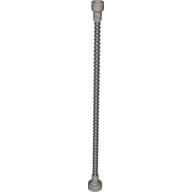 Lego Duplo Hose 11L with Stud Holder and Black Hose / Pearl Light Gray