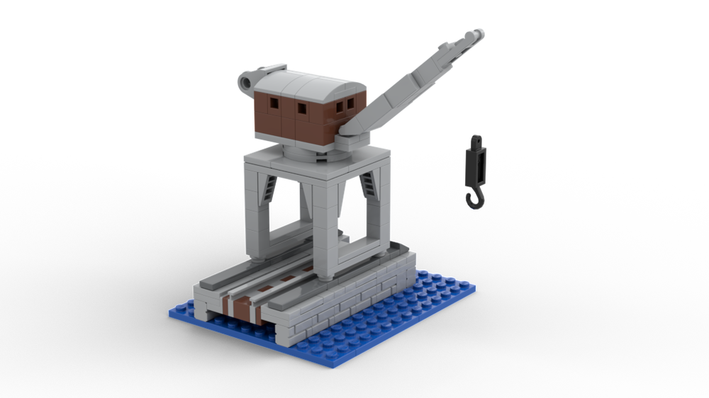 Lego Micro Scale Dock Crane (Hit The Bricks)