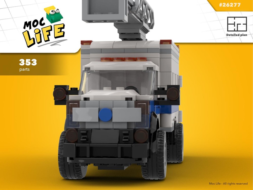 Lego Ford F-450 regular cab dually bucket power line boom