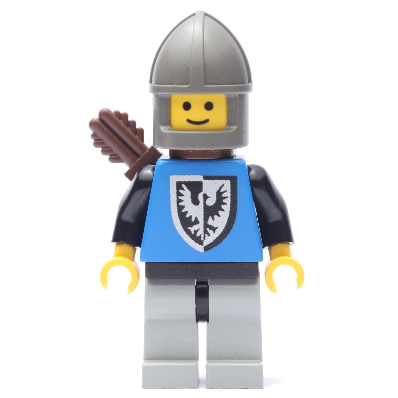 Lego Archer (Black Falcon) - Light Gray Legs, Chin-Guard