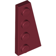 Lego Wedge Plate 4 x 2 Right / Dark Red