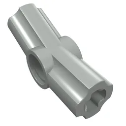 Technic Axle and Pin Connector Angled #3 - 157.5° / Light Gray