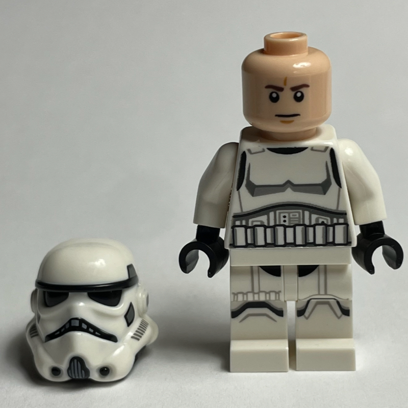 Lego Stormtrooper - Light Nougat Head, White Arms