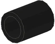 Hinge Brick 1 x 8 Joining Ring / Black
