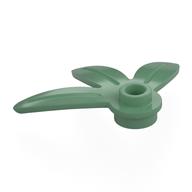 Lego Plant, Round 3 x 3 - 3 Leaves / Sand Green