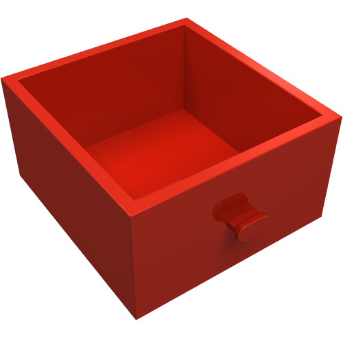 Lego Homemaker Drawer 4 x 4 x 2 / Red
