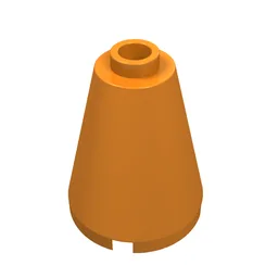 Cone 2 x 2 x 2, Open Stud / Orange