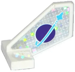 Tail Shuttle, Small with Classic Space Logo with Medium Azure Arrow Pattern (Sticker) - Set 41128