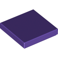 Lego Tile 2 x 2 with Groove / Dark Purple