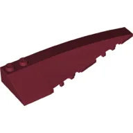 Brick Wedged, Curved 10 x 3 Right / Dark Red