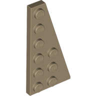 Lego Wedge Plate 6 x 3 Right / Dark Tan