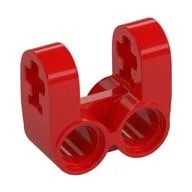 Technic Axle and Pin Connector Perpendicular Double Split / Red