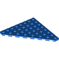 Lego Wedge Plate 8 x 8 Cut Corner / Blue