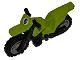 Motorcycle Dirt Bike with Black Chassis (Long Fairing Mounts) and Light Bluish Gray Wheels with Number 6 Pattern (Sticker) - Set 4433