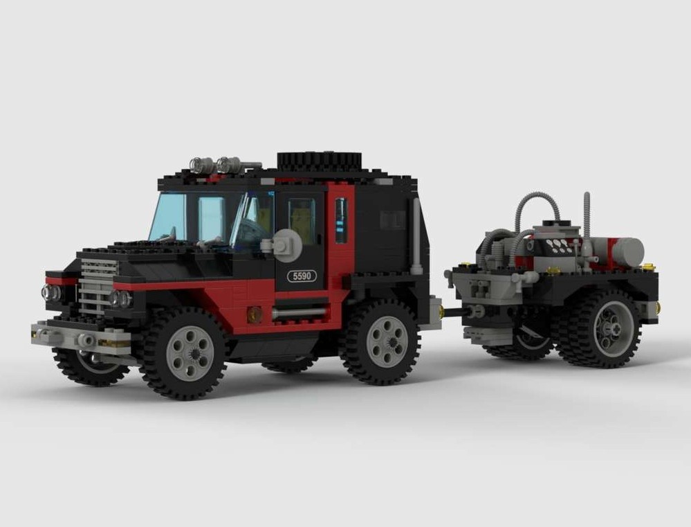 Lego 5590 Model D - Jeep w Trailer / Diesel Generator