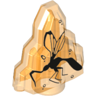 Lego Rock 1 x 2 Crystal Stepped with Mosquito Print