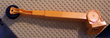 Lego Duplo Crane Telescoping Boom Assembly with Black Hook, White String, and Black Winch Drum