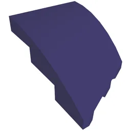 Brick Wedged, Curved 3 x 2 with Stud Notch Left / Dark Purple