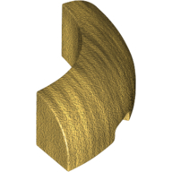 Lego Brick Round Corner 3 x 3 x 1 No Studs / Pearl Gold