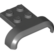 Lego Wheel Arch, Mudguard 3 x 4 with 2 x 2 Plate / Dark Bluish Gray