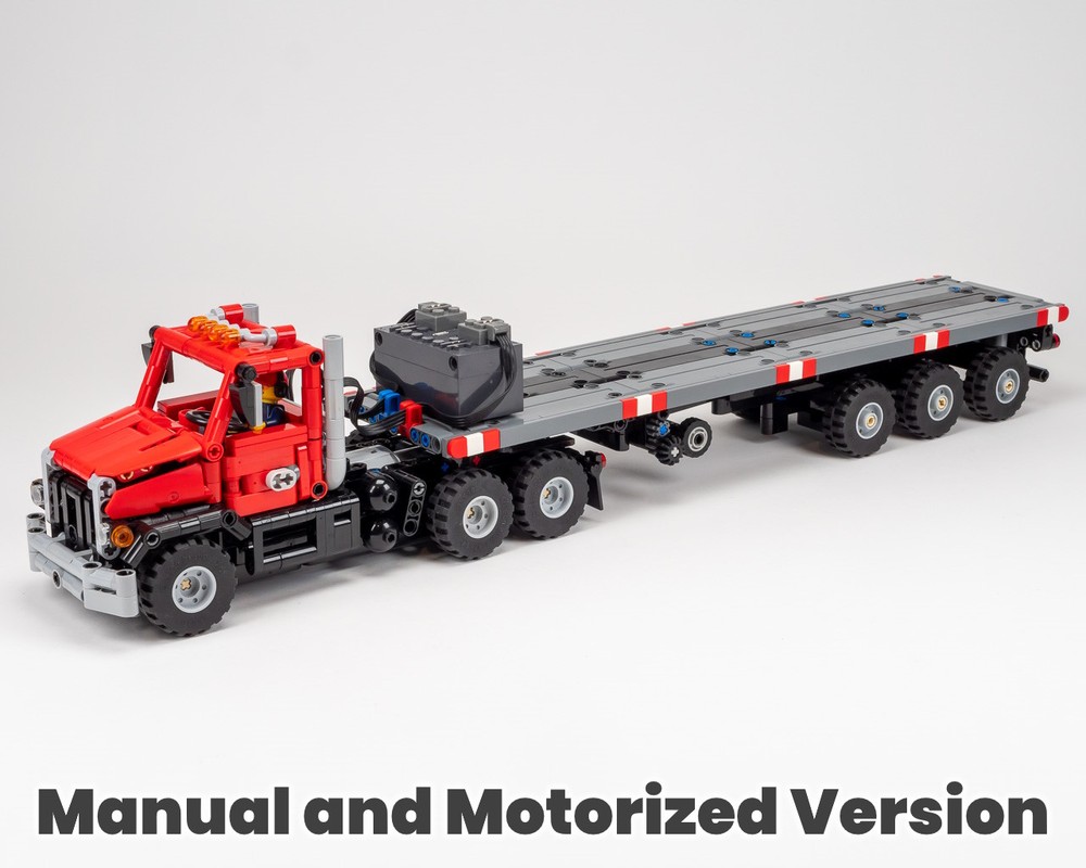Lego Heavy-Duty Truck and Steering Axle Trailer