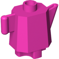 Lego Duplo Teapot / Coffeepot, Indented Base / Dark Pink