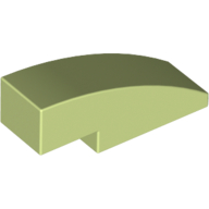 Lego Brick Curved 3 x 1 No Studs / Yellowish Green