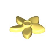Lego Plant, Flower with 5 Pointed Petals and Pin / Bright Light Yellow