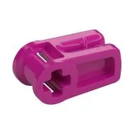 Wire Clip with Axle Hole / Magenta