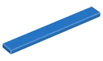 Tile 1 x 8 with Groove / Blue