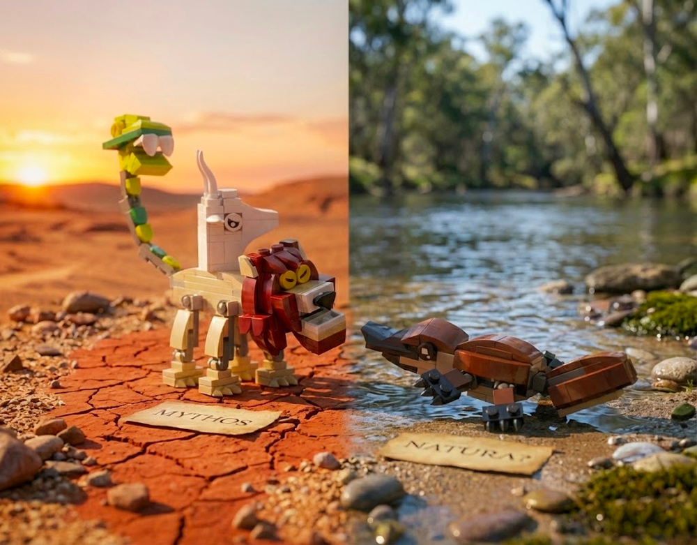 Lego Platypus & Chimera: the strange couple of mythological and real freak