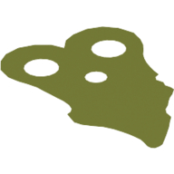 Lego Neckwear Cape, Pauldron, Tattered / Olive Green