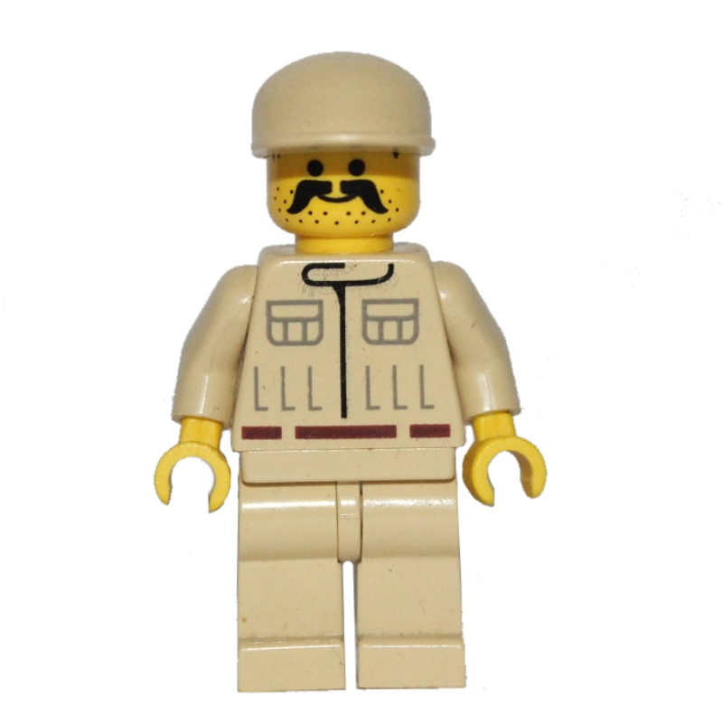 Lego Rebel Technician / Ground Crew, Yellow Skin, Large Moustache