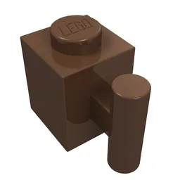 Brick Special 1 x 1 with Handle / Brown