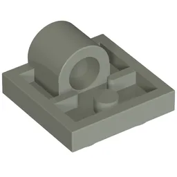 Plate Special 2 x 2 with 1 Pin Hole [Split Underside Ribs] / Light Gray