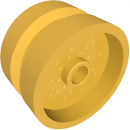 Wheel 18 x 12 with Pin Hole and Stud / Pearl Gold