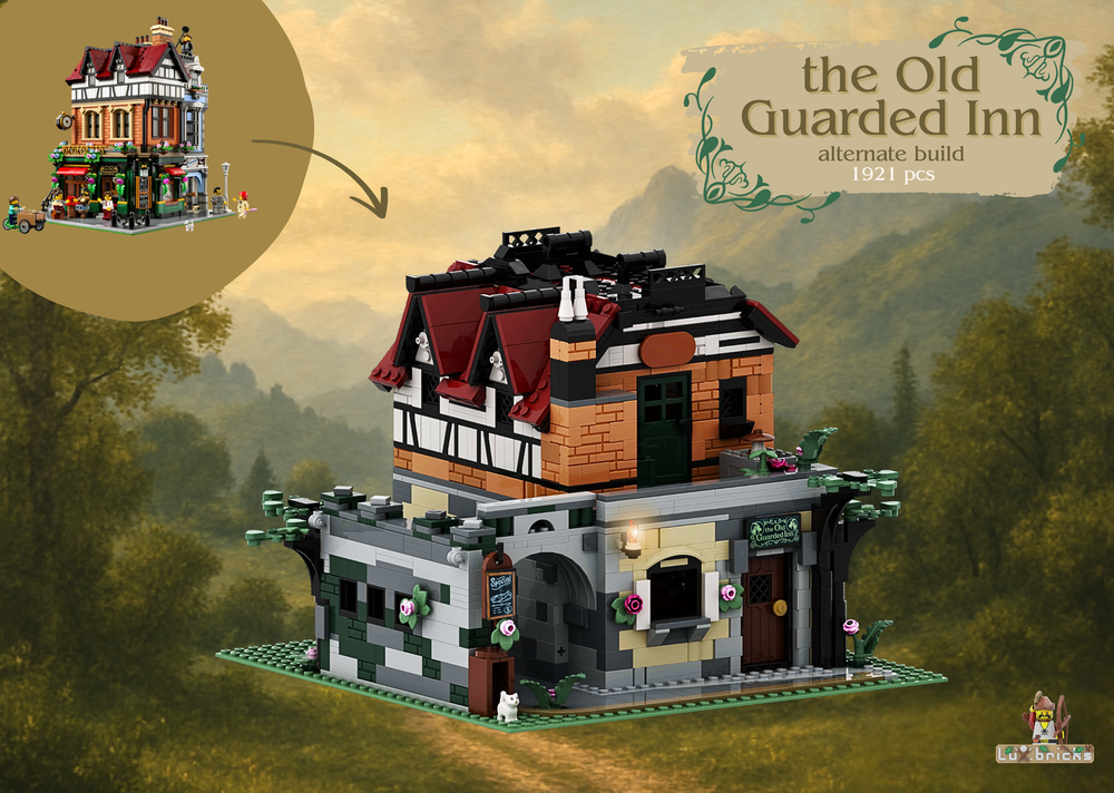 Lego The Old Guarded Inn (Tudor Corner 10350 Alternate Build)