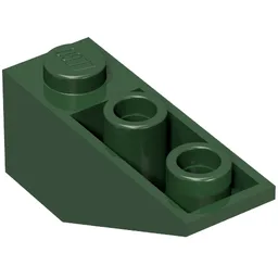 Brick Sloped Inverted 33° 3 x 1 with Internal Stopper and No Front Stud Connection / Dark Green